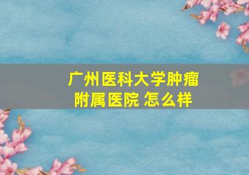 广州医科大学肿瘤附属医院 怎么样